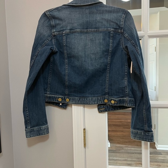 Michael Kors Dark Blue Jean Denim Jacket with Gold Accents Size S EUC - Picture 5 of 10